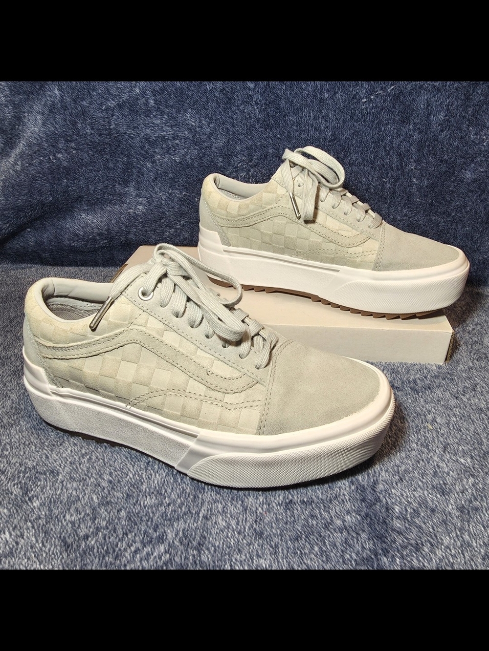 Vans Old Skool Stacked 'Embossed Checkerboard - High Rise' - Picture 2 of 7